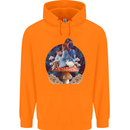 Trippy Alice Magic Mushrooms LSD Childrens Kids Hoodie Orange