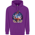 Trippy Alice Magic Mushrooms LSD Childrens Kids Hoodie Purple