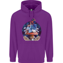 Trippy Alice Magic Mushrooms LSD Childrens Kids Hoodie Purple