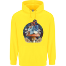 Trippy Alice Magic Mushrooms LSD Childrens Kids Hoodie Yellow
