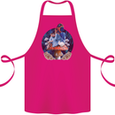 Trippy Alice Magic Mushrooms LSD Cotton Apron 100% Organic Pink