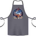 Trippy Alice Magic Mushrooms LSD Cotton Apron 100% Organic Steel