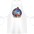 Trippy Alice Magic Mushrooms LSD Cotton Apron 100% Organic White