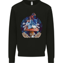 Trippy Alice Magic Mushrooms LSD Kids Sweatshirt Jumper Black