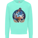 Trippy Alice Magic Mushrooms LSD Kids Sweatshirt Jumper Peppermint
