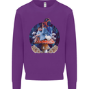 Trippy Alice Magic Mushrooms LSD Kids Sweatshirt Jumper Purple
