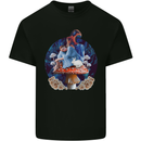 Trippy Alice Magic Mushrooms LSD Kids T-Shirt Childrens Black