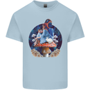 Trippy Alice Magic Mushrooms LSD Kids T-Shirt Childrens Light Blue