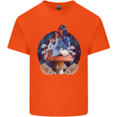 Trippy Alice Magic Mushrooms LSD Kids T-Shirt Childrens Orange
