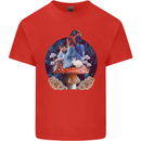 Trippy Alice Magic Mushrooms LSD Kids T-Shirt Childrens Red