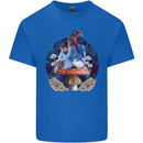Trippy Alice Magic Mushrooms LSD Kids T-Shirt Childrens Royal Blue