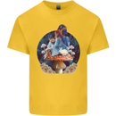Trippy Alice Magic Mushrooms LSD Kids T-Shirt Childrens Yellow