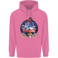 Trippy Alice Magic Mushrooms LSD Mens 80% Cotton Hoodie Azelea