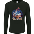 Trippy Alice Magic Mushrooms LSD Mens Long Sleeve T-Shirt Black