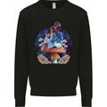 Trippy Alice Magic Mushrooms LSD Mens Sweatshirt Jumper Black