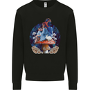 Trippy Alice Magic Mushrooms LSD Mens Sweatshirt Jumper Black