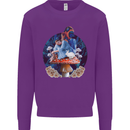 Trippy Alice Magic Mushrooms LSD Mens Sweatshirt Jumper Purple