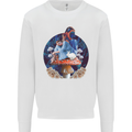 Trippy Alice Magic Mushrooms LSD Mens Sweatshirt Jumper White