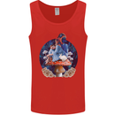 Trippy Alice Magic Mushrooms LSD Mens Vest Tank Top Red