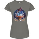 Trippy Alice Magic Mushrooms LSD Womens Petite Cut T-Shirt Charcoal