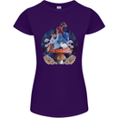 Trippy Alice Magic Mushrooms LSD Womens Petite Cut T-Shirt Purple