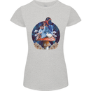 Trippy Alice Magic Mushrooms LSD Womens Petite Cut T-Shirt Sports Grey