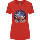 Trippy Alice Magic Mushrooms LSD Womens Wider Cut T-Shirt Red