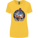 Trippy Alice Magic Mushrooms LSD Womens Wider Cut T-Shirt Yellow