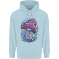 Trippy Magic Mushroom LSD Childrens Kids Hoodie Light Blue