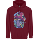 Trippy Magic Mushroom LSD Childrens Kids Hoodie Maroon
