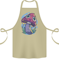 Trippy Magic Mushroom LSD Cotton Apron 100% Organic Khaki