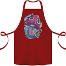 Trippy Magic Mushroom LSD Cotton Apron 100% Organic Maroon