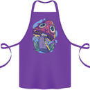 Trippy Magic Mushroom LSD Cotton Apron 100% Organic Purple