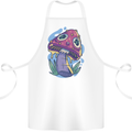 Trippy Magic Mushroom LSD Cotton Apron 100% Organic White