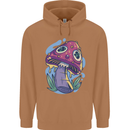 Trippy Magic Mushroom LSD Mens 80% Cotton Hoodie Caramel Latte