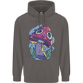 Trippy Magic Mushroom LSD Mens 80% Cotton Hoodie Charcoal
