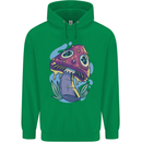 Trippy Magic Mushroom LSD Mens 80% Cotton Hoodie Irish Green