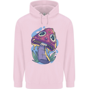 Trippy Magic Mushroom LSD Mens 80% Cotton Hoodie Light Pink