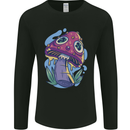 Trippy Magic Mushroom LSD Mens Long Sleeve T-Shirt Black