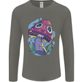 Trippy Magic Mushroom LSD Mens Long Sleeve T-Shirt Charcoal