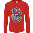 Trippy Magic Mushroom LSD Mens Long Sleeve T-Shirt Red