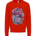 Trippy Magic Mushroom LSD Mens Sweatshirt Jumper Bright Red