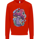 Trippy Magic Mushroom LSD Mens Sweatshirt Jumper Bright Red