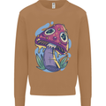 Trippy Magic Mushroom LSD Mens Sweatshirt Jumper Caramel Latte