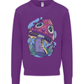 Trippy Magic Mushroom LSD Mens Sweatshirt Jumper Purple