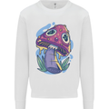 Trippy Magic Mushroom LSD Mens Sweatshirt Jumper White