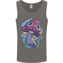 Trippy Magic Mushroom LSD Mens Vest Tank Top Charcoal