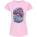 Trippy Magic Mushroom LSD Womens Petite Cut T-Shirt Light Pink