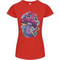 Trippy Magic Mushroom LSD Womens Petite Cut T-Shirt Red