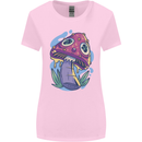 Trippy Magic Mushroom LSD Womens Wider Cut T-Shirt Light Pink